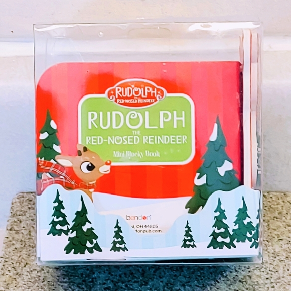 CHRISTMAS RUDOLPH MINI BLOCKY BOOK - Picture 1 of 3